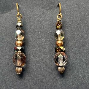 Black and gold earrings